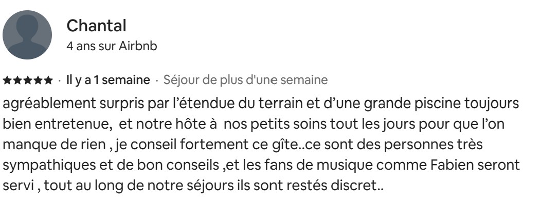 avis Chantal RBNB