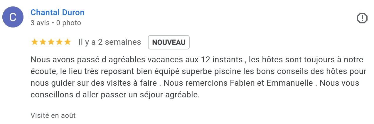 avis Chantal google